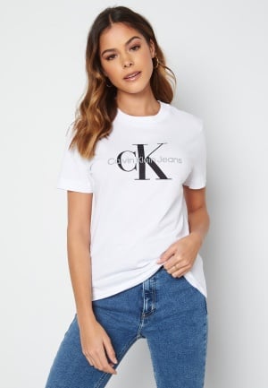 Se Calvin Klein Jeans Core Monogram Regular Tee YAF Bright White M ved Bubbleroom