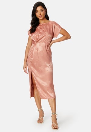 Se Bubbleroom Occasion Renate Twist front Dress Rose copper 4XL ved Bubbleroom