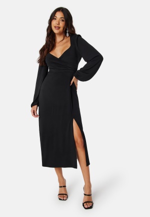 Se Bubbleroom Occasion Giulia Long Sleeve Dress Black 36 ved Bubbleroom