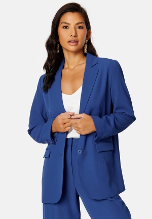 Se BUBBLEROOM Denice oversized blazer  Blue 34 ved Bubbleroom