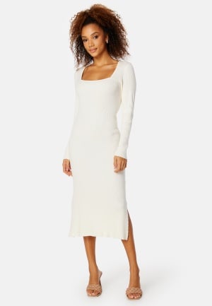 Se BUBBLEROOM Osminda knitted cut out dress Cream L ved Bubbleroom