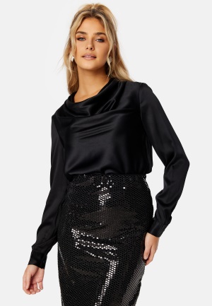 Se VERO MODA Kleo LS Top Black XS ved Bubbleroom