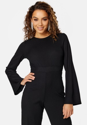 BUBBLEROOM Venla open back jumpsuit Black S