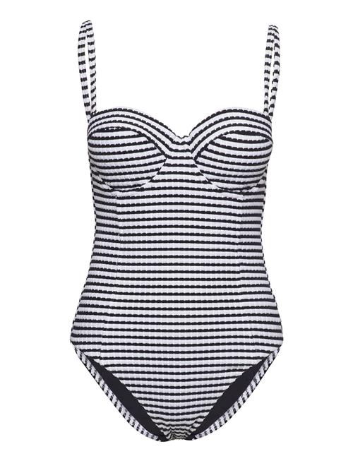 Seafolly Sorrento Stripe Bustier Bra Piece Seafolly Black