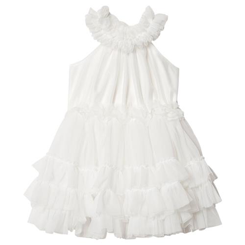 DOLLY by Le Petit Tom Ruffled Chiffon Dance Dress Kjole Off-white | Hvid | 1-3 years