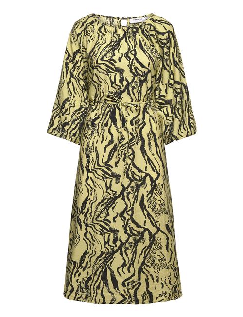 MSCH Copenhagen Mschtheresia Taila 3/4 Dress Aop MSCH Copenhagen Yellow