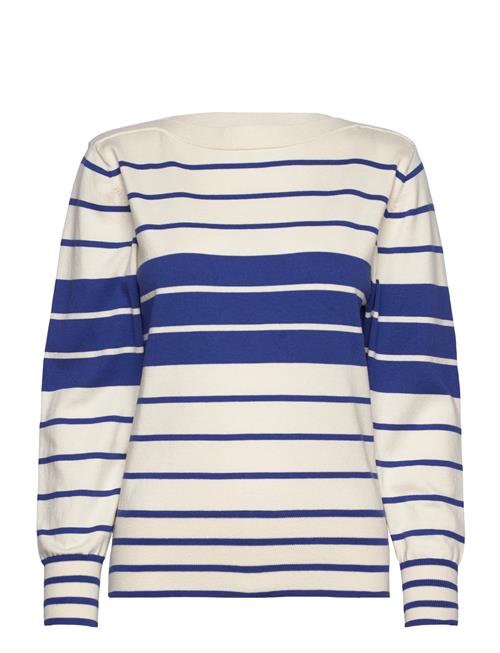 GANT Block Stripe Boat Neck GANT Blue