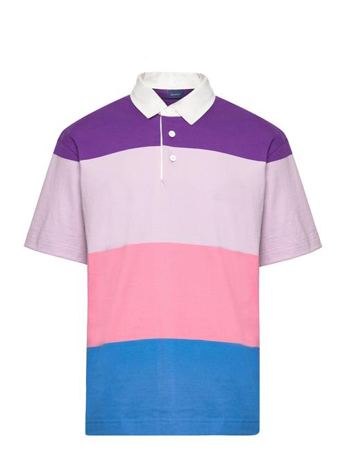 GANT Retro Block Stripe Ss Rugger GANT Purple