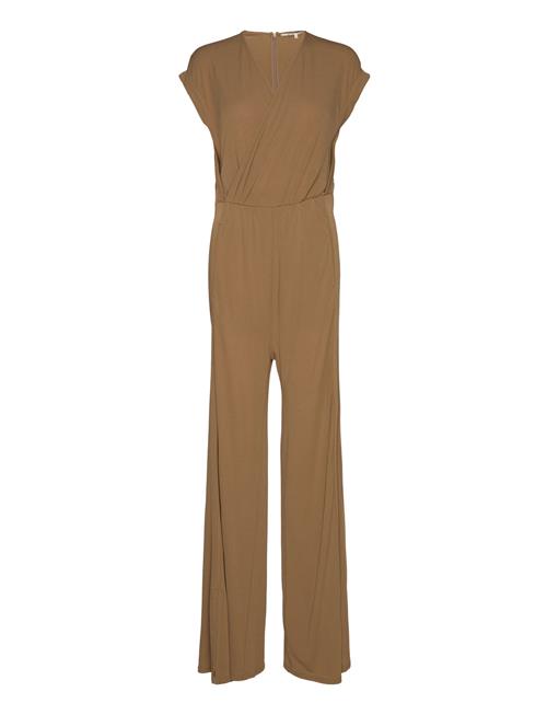 Se Second Female Arezzo Jumpsuit Second Female Khaki ved Booztlet