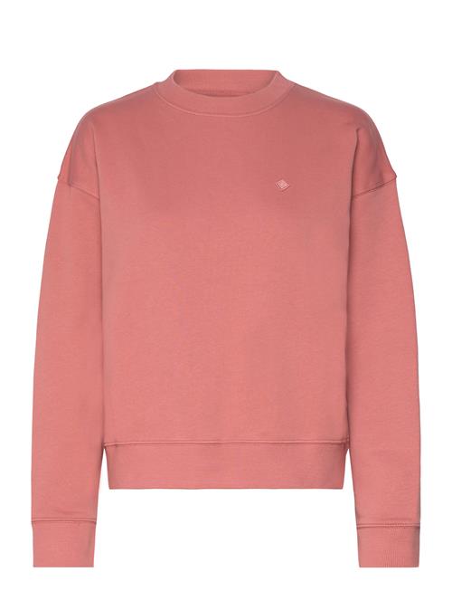 Se GANT D2. Icon G Essential C-Neck Sweat GANT Pink ved Booztlet