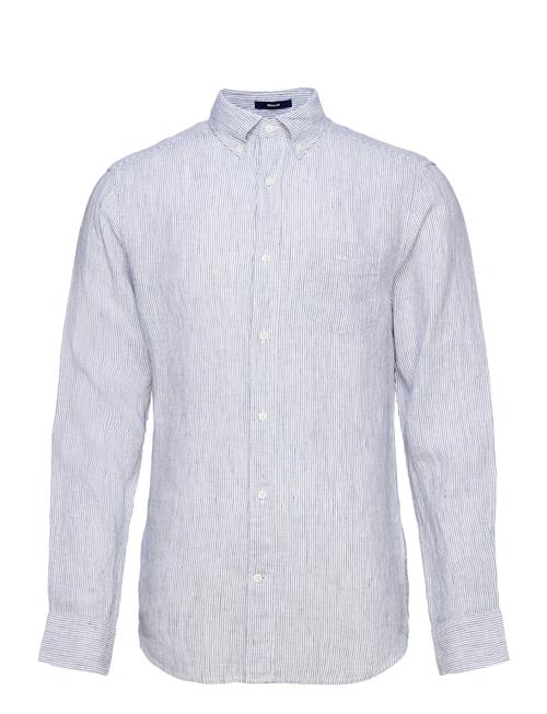 GANT Reg Linen Stripe Shirt GANT Blue