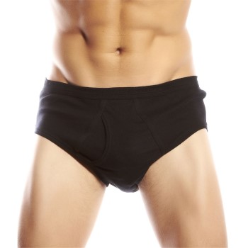 JBS Basic Fly Brief Sort bomuld X-Large Herre