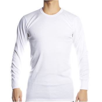 JBS Basic Longsleeve White Hvid bomuld Medium Herre