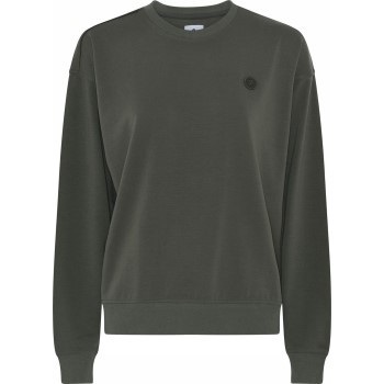 Se JBS of Denmark Bamboo Badge Sweatshirt Grøn X-Small Dame ved Timarco