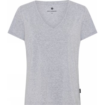 Se JBS of Denmark Bamboo Blend V-neck Women T-shirt Grå Small Dame ved Timarco