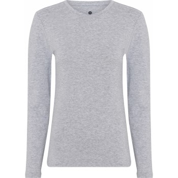 Se JBS of Denmark Bamboo Long Sleeve Slim Tee Grå X-Small Dame ved Timarco