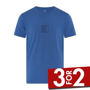 Se JBS of Denmark Bamboo O-neck T-shirt Blå Small Herre ved Timarco