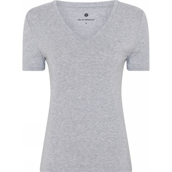 Se JBS of Denmark Bamboo V-neck Women Slim T-shirt Lysegrå Medium Dame ved Timarco