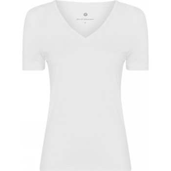 Se JBS of Denmark Bamboo V-neck Women Slim T-shirt Hvid XX-Large Dame ved Timarco