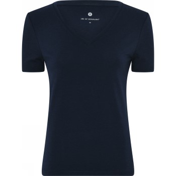 Se JBS of Denmark Bamboo V-neck Women Slim T-shirt Marineblå Medium Dame ved Timarco