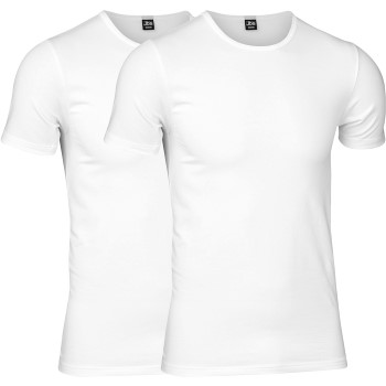 Se JBS 2P Organic Cotton Crew Neck T-shirt Hvid økologisk bomuld Small Herre ved Timarco