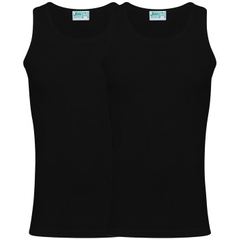 JBS 2P Organic Cotton Singlet Sort økologisk bomuld Medium Herre