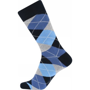 JBS Strømper Patterned Cotton Socks Blå/Grå Str 40/47 Herre