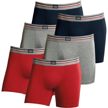 Jockey 6P Cotton Stretch Boxer Trunk Ulig Farve bomuld 3XL Herre