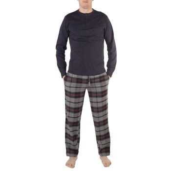 Se Jockey Pyjama 11 Mix Cotton Blå/Grå bomuld Large Herre ved Timarco