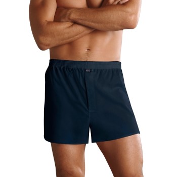 Jockey Woven Poplin Boxer Shorts Mørkblå bomuld Medium Herre