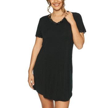 Se Lady Avenue Bamboo Nightdress SS Sort Bambus XX-Large Dame ved Timarco