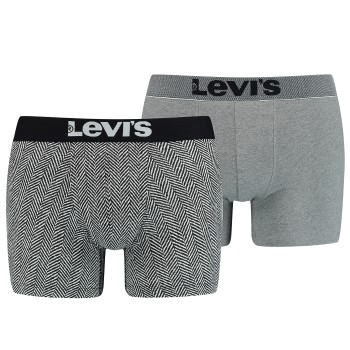 Levis 2P Base Herringbone Boxer Grå bomuld Medium Herre