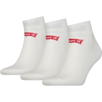 Levis Strømper 3P Base Mid Cut Sock Hvid Str 43/46 Herre