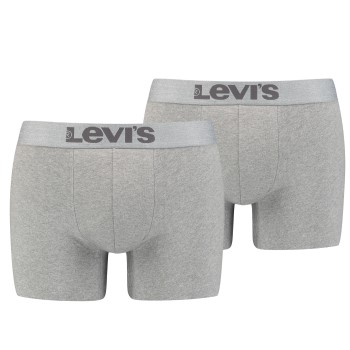 Levis 2P Organic Cotton Base Boxer Grå bomuld Medium Herre