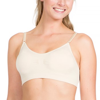 Magic Bh Comfort Bra Spagetthi Straps Beige nylon Small Dame