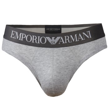 Emporio Armani Armani Cotton Stretch Brief Grå bomuld Medium Herre