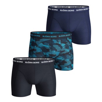 Björn Borg 3P Essential Shadeline Shorts Marine/Blå bomuld Medium Herre