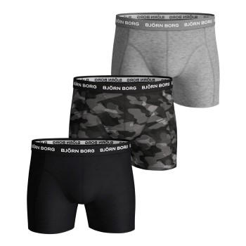 Björn Borg 6P Essential Shadeline Shorts Grå/Sort bomuld Small Herre