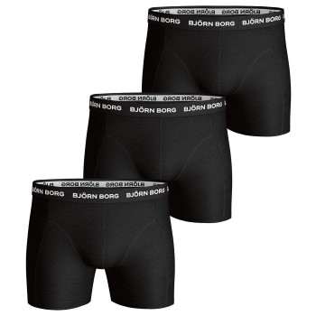 Björn Borg 3P Essential Shorts Sort bomuld Small Herre