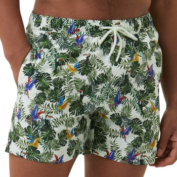 Björn Borg Badebukser Sylvester Swim Shorts Hvid/Grøn polyester Small Herre