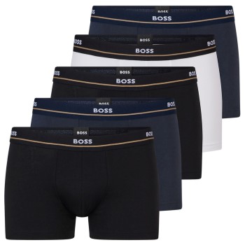 BOSS 5P Cotton Boxer Trunks Flerfarvet bomuld Small Herre