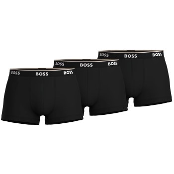 BOSS 6P Cotton Stretch Trunks Sort bomuld Small Herre