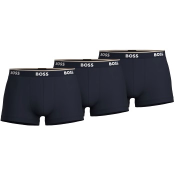 BOSS 6P Cotton Stretch Trunks Mørkblå bomuld Medium Herre