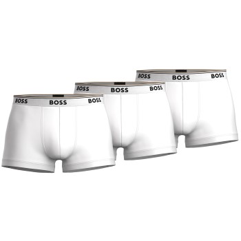 BOSS 6P Cotton Stretch Trunks Hvid bomuld Small Herre