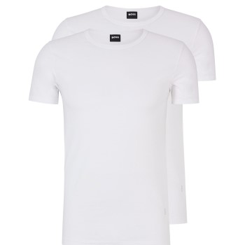 BOSS 2P Modern Round Neck T-shirt Hvid bomuld Medium Herre