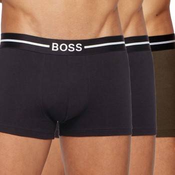 BOSS 3P Organic Cotton Trunk Sort/Grøn bomuld Medium Herre