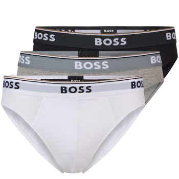 BOSS 3P Power Brief Sort/Hvid bomuld Large Herre