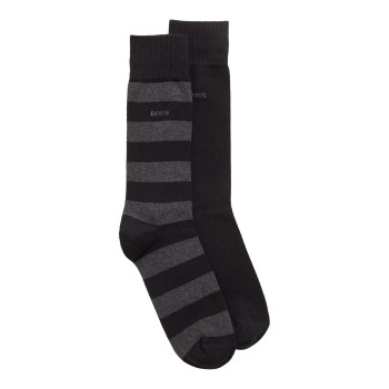 BOSS Strømper 2P RS Block CC Socks Sort Str 43/46 Herre