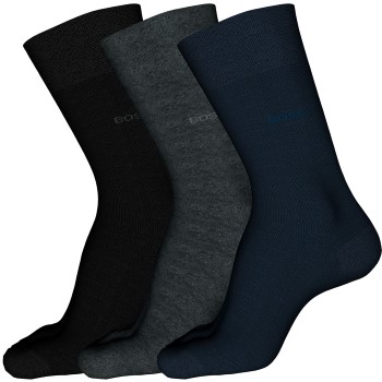 BOSS Strømper 3P RS Finest Soft Cotton Sock Flerfarvet Str 47/50 Herre