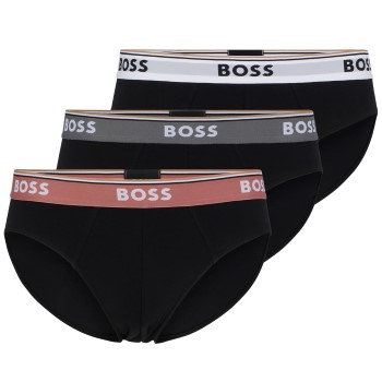 BOSS 3P Solid Cotton Power Brief Sort bomuld Small Herre